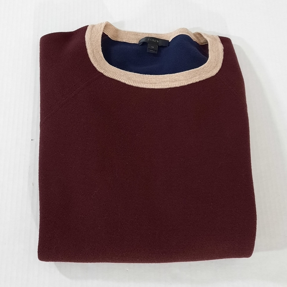 J Crew Colorblock Side Snap Button Crewneck Sweater - Picture 4 of 5
